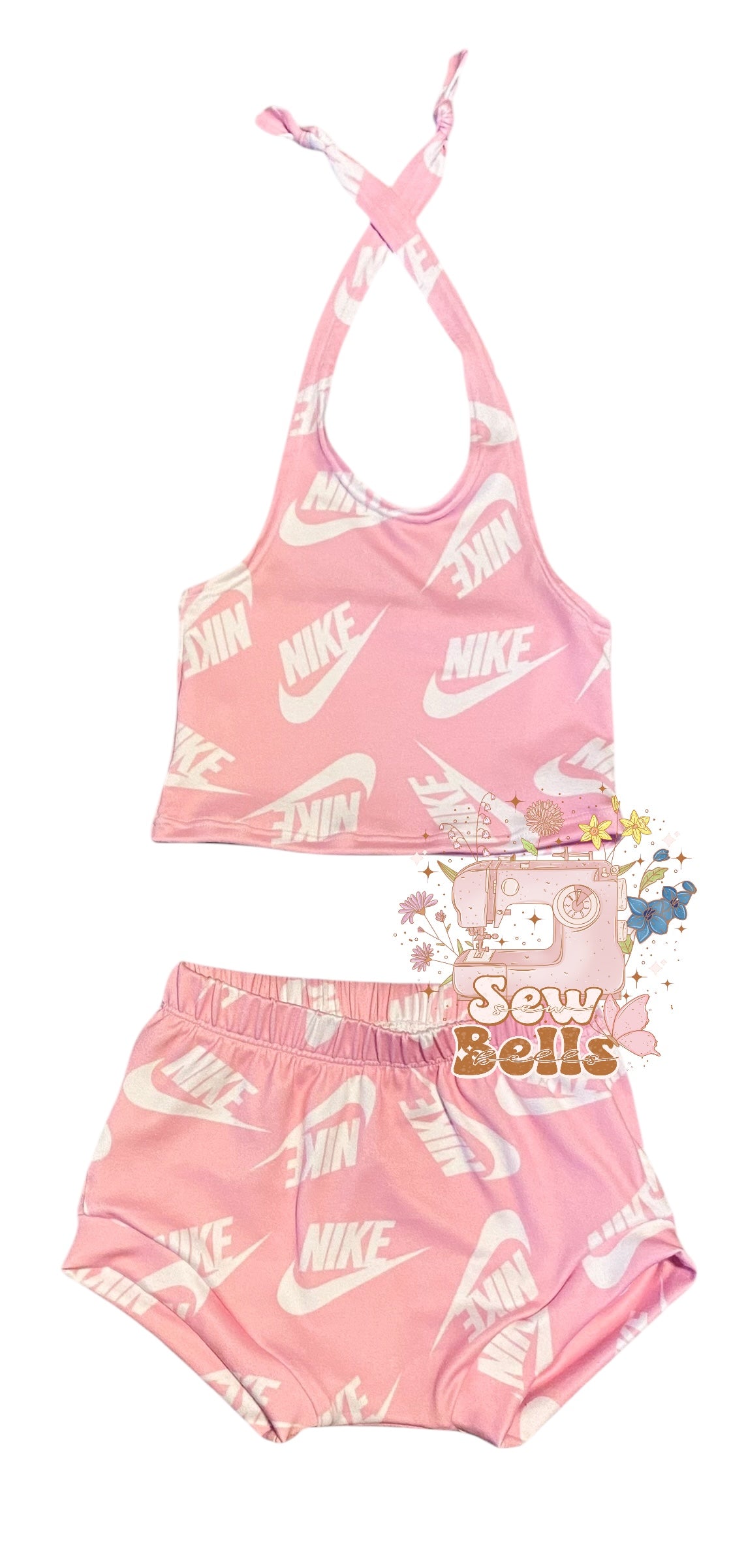 9-12 halter crop and shorties