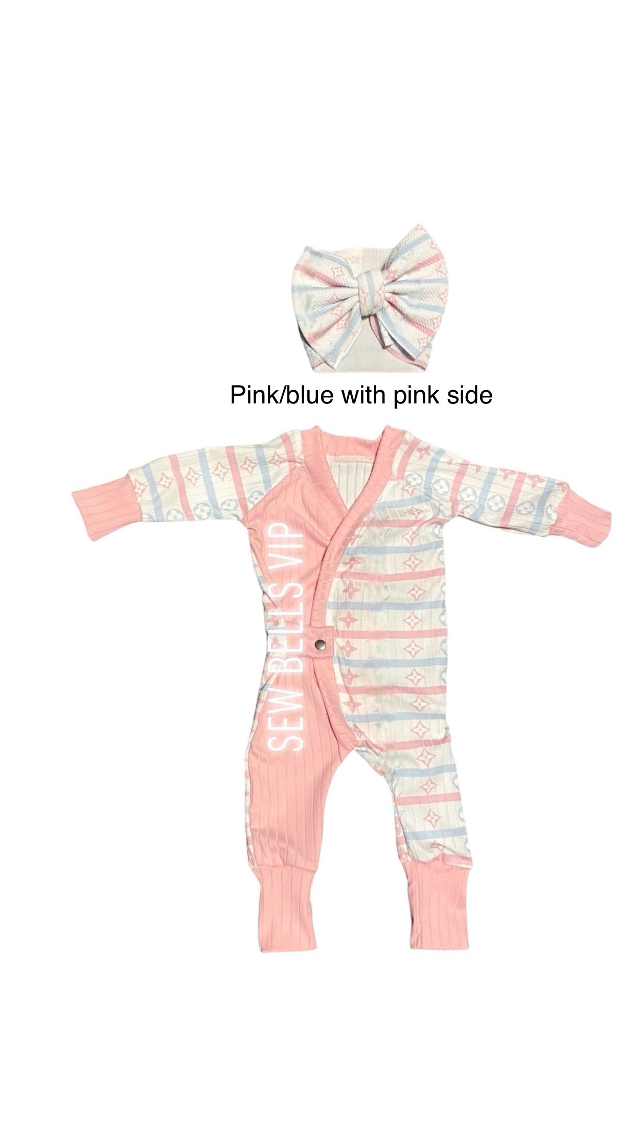 RTS newborn river romper boujee newborn stripes
