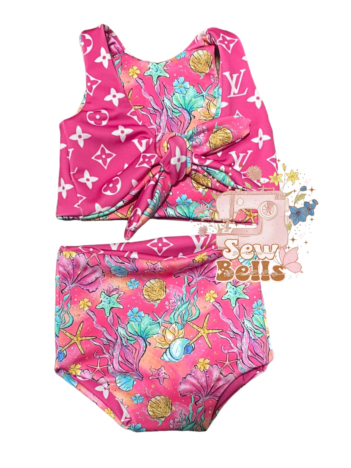 Two piece reversible swim