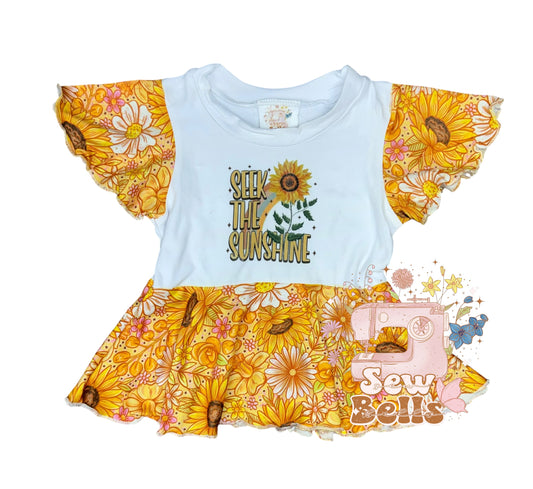 9-12 flutter sleeve peplum