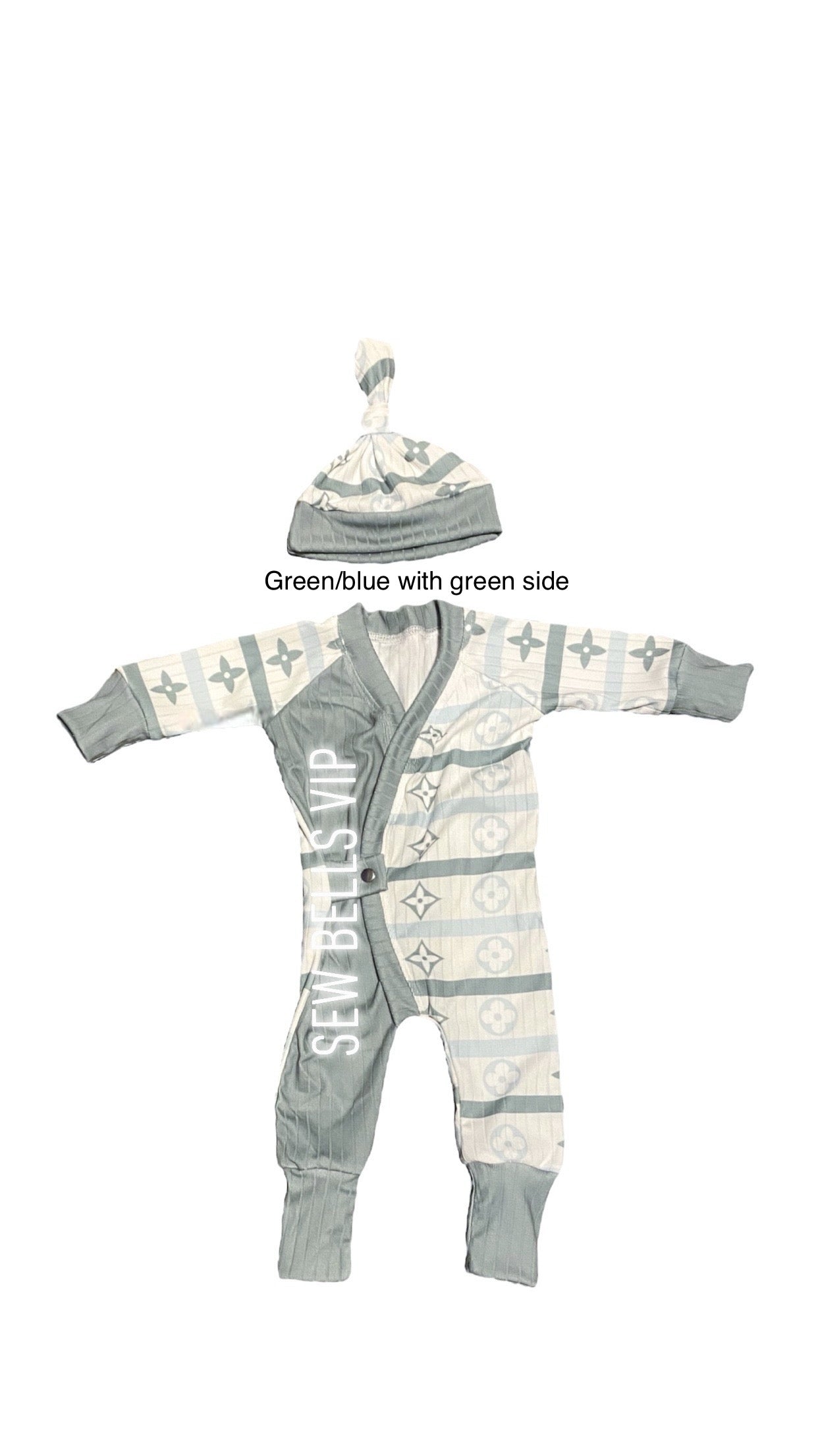 RTS newborn river romper boujee newborn stripes(NO CODE-Will be invoiced for difference)